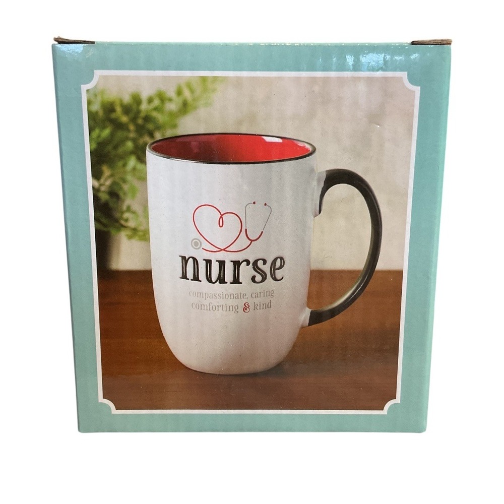 Christian Art Gifts Nurse Coffee Mug‎ 15oz Inspirational Scripture White NWT